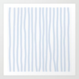 Light Blue Stripes Art Print