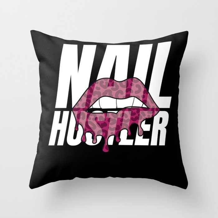 Nail Hustler Nailart Throw Pillow