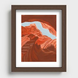 Antelope Canyon Desert Painting Recessed Framed Print
