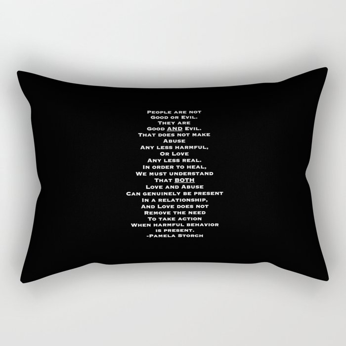 People Are Not Good or Evil Quote Rectangular Pillow
