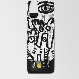 Creatures Graffiti Black and White on French Train Ticket Android Card Case