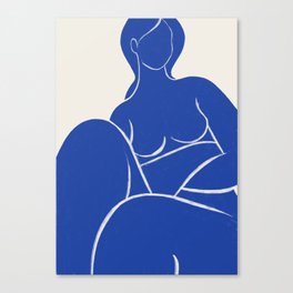 Blue silhouette, Nude No.1  Canvas Print