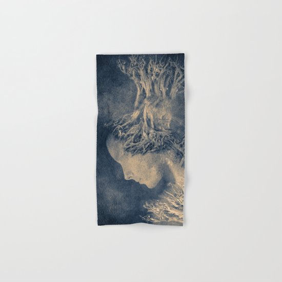 Dark portrait II (colour option) Hand & Bath Towel