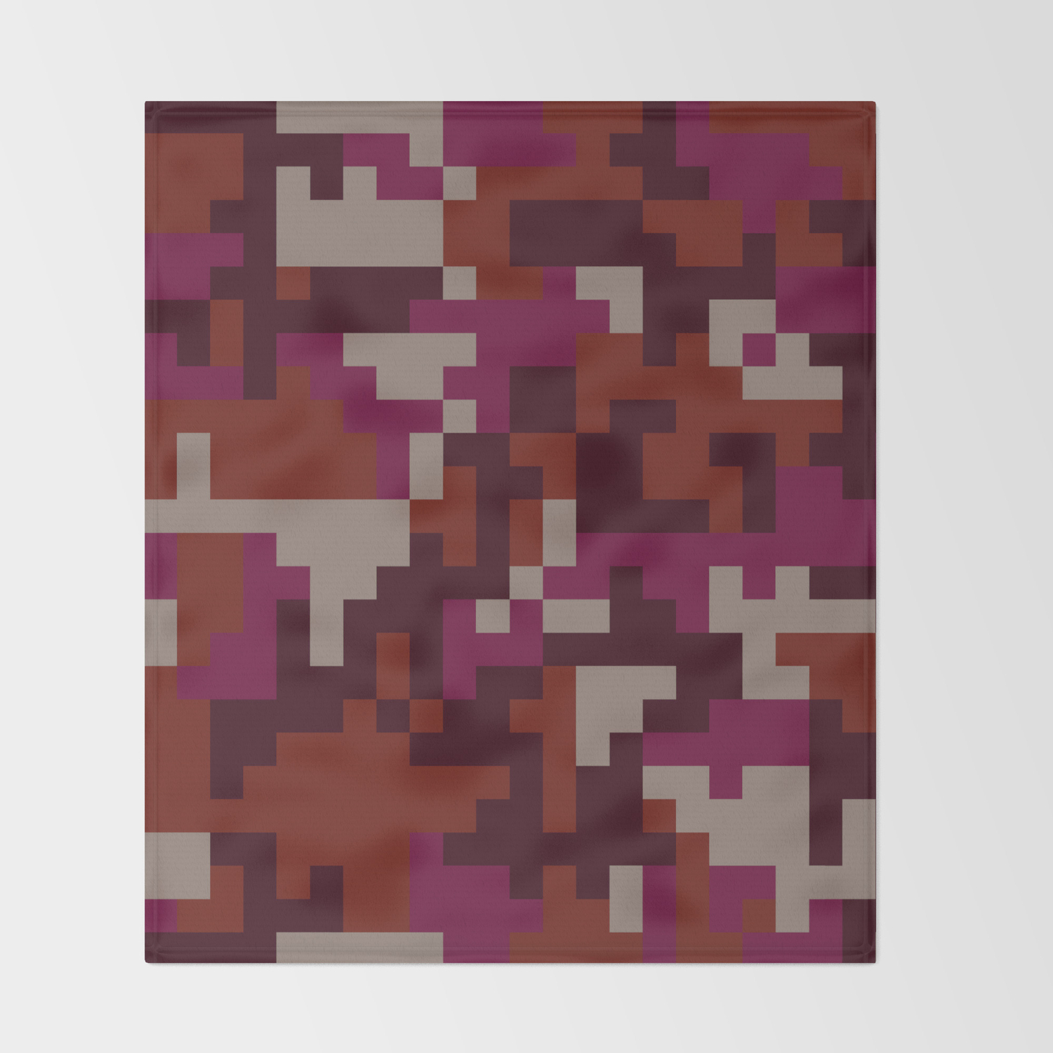 Red Pixel Camouflage Pattern Throw Blanket By Productpics Society6