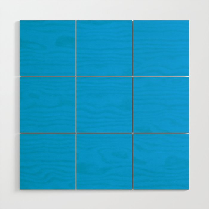 Monochrome  blue 0-170-255 Wood Wall Art