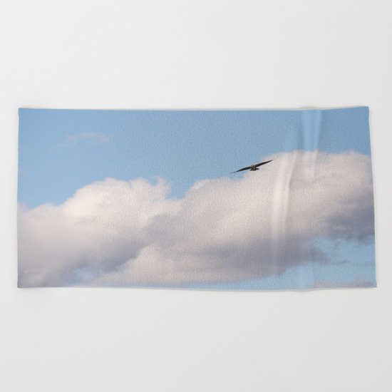 Osprey in Sky Beach Towel