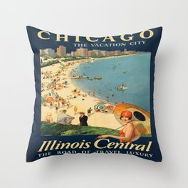 Vintage poster - Chicago Throw Pillow