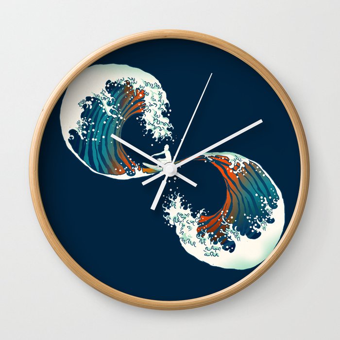 The Wave is forever Wall Clock