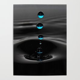water falling 3d graphic design shirts and shapes three dimensions Poster