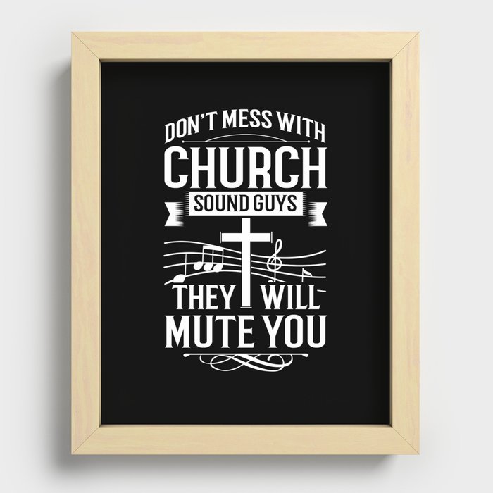 Church Sound Engineer Audio System Music Christian Recessed Framed Print