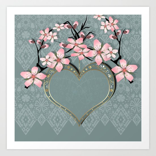 Love with the heart . Art Print