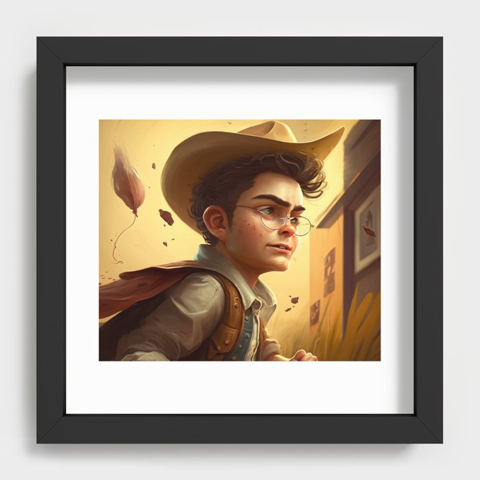 Western at heart Recessed Framed Print