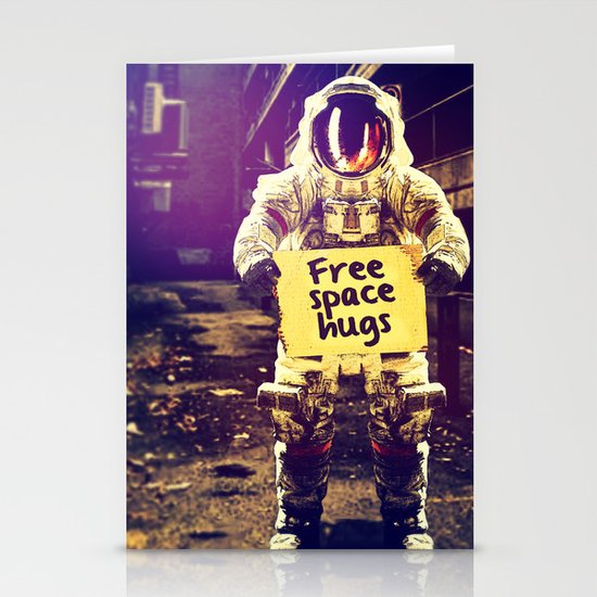 Space hugs Stationery Cards