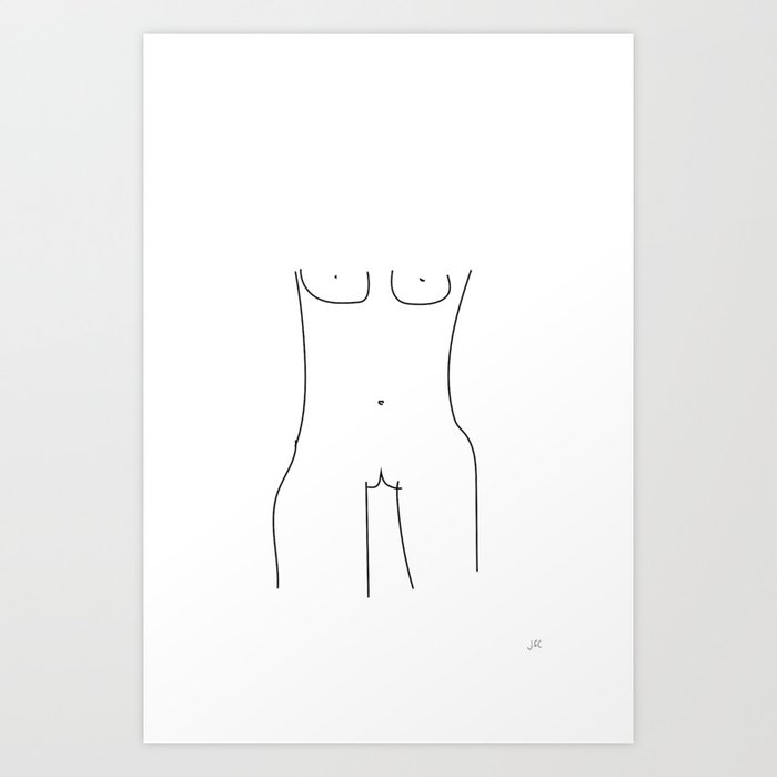 Nudey Lady Art Print