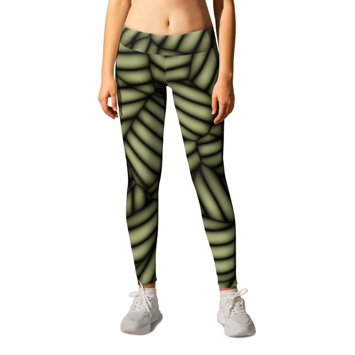 Tropical Nature Pattern with Leaves Leggings