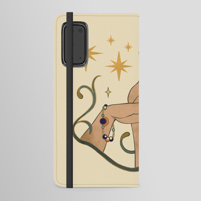 Nymph Hands With Leaves Vintage Android Wallet Case