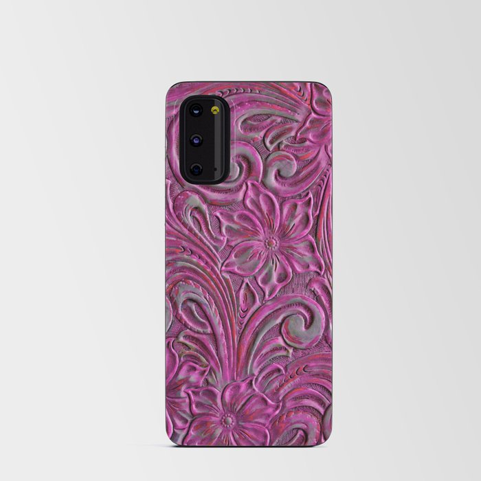 Pink tooled leather design Android Card Case