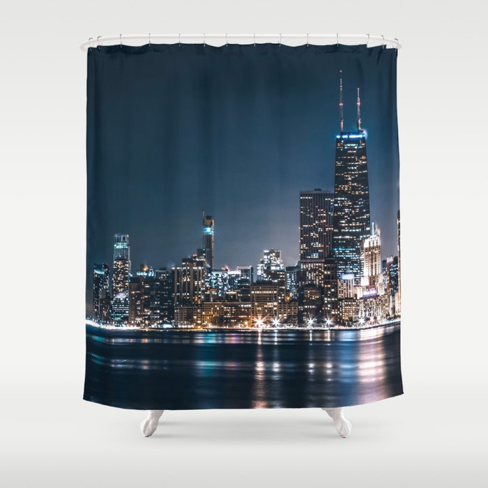 Chicago City Skyline Shower Curtain