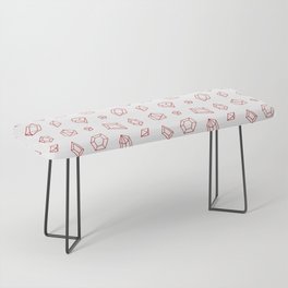 Red Gems Pattern Bench