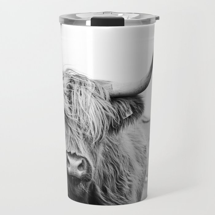 Close-up view of a highland cattle Travel Mug