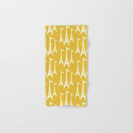 Mid Century Modern Giraffe Pattern 221 Mustard Yellow Hand & Bath Towel