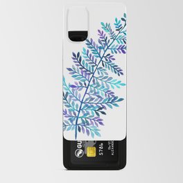 Watercolor Fern - Turquoise & Purple Android Card Case