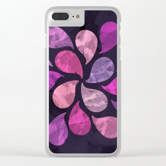 Abstract Water Drops Clear iPhone Case