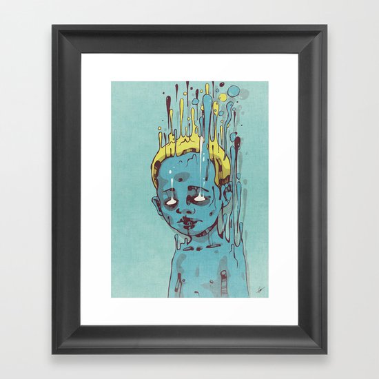 The Blue Boy with Golden Hair Framed Art Print