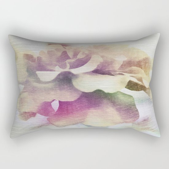 Moonlit Floral Abstract Rectangular Pillow