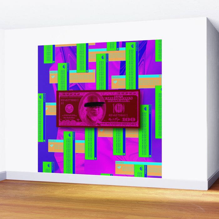 Money glitch Wall Mural by ethannguyen2020 | Society6