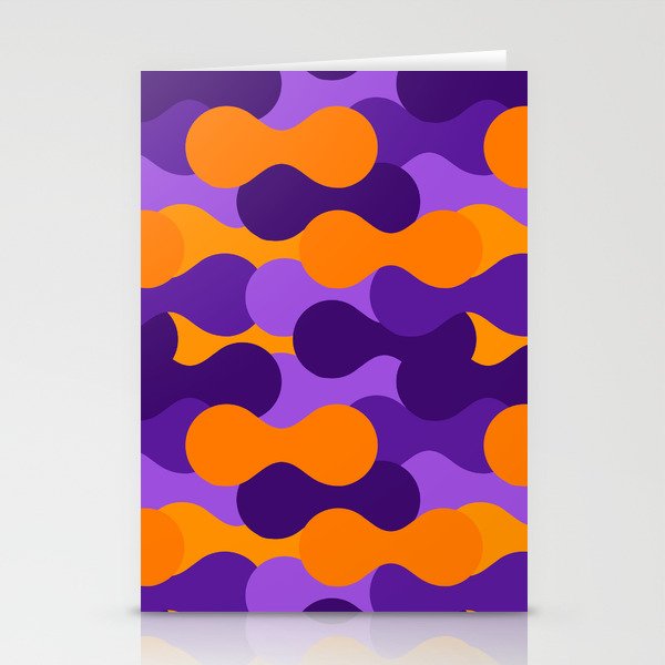 Cool Abstract Shape Art - yellow and purple Stationery Cards