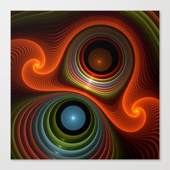 round and colorful Canvas Print