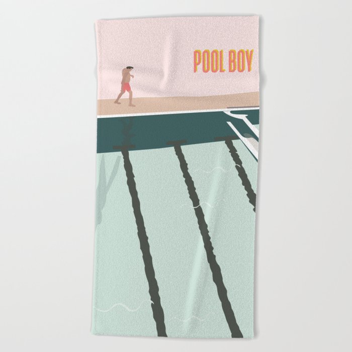 pool boy Beach Towel