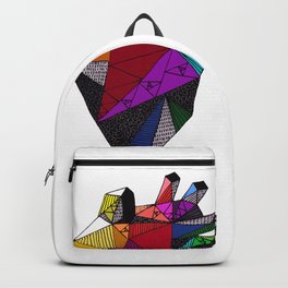 Rainbow Heart Backpack | Pattern, Illustration, Blackliner, Heart, Drawing, Digital, Rainbow, Anatomical, Coloredpencil, Love 