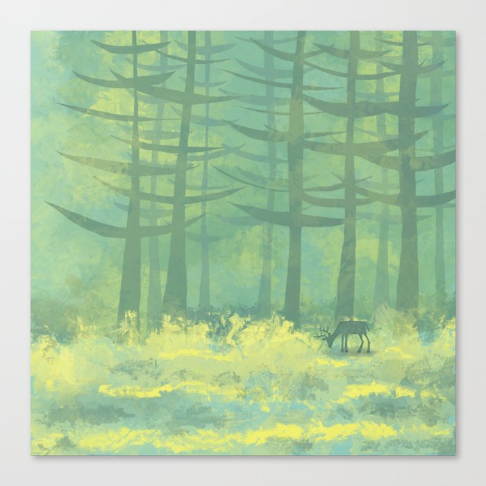 The Clearing in the Forest Canvas Print