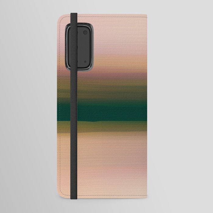 Beige And Pink Abstract Beach Landscape Android Wallet Case
