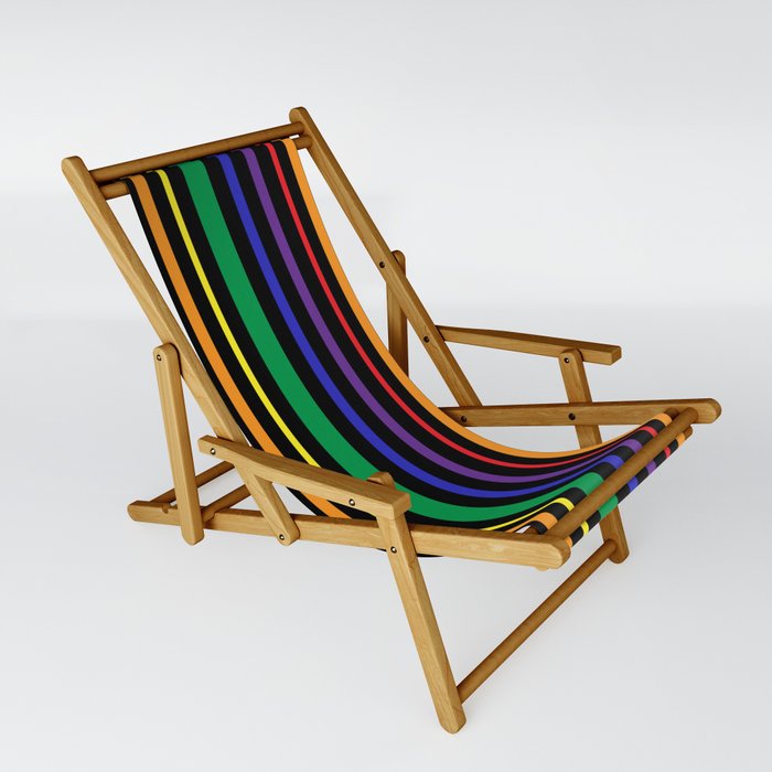 colorful lines - lgbt illustration Sling Chair