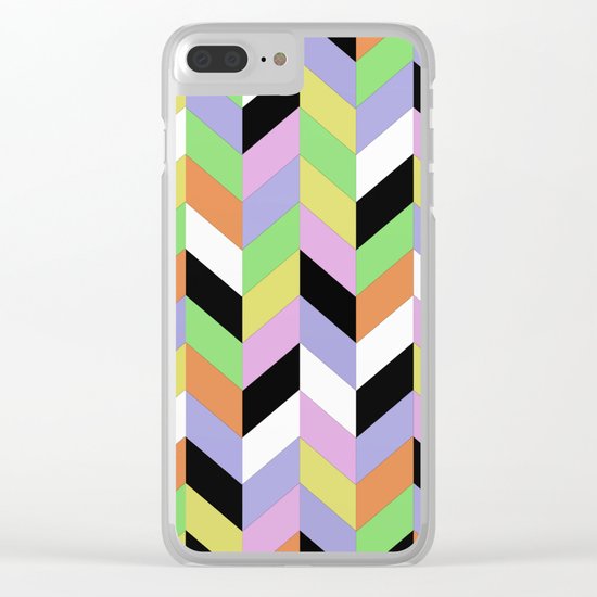 Stacked Colour Clear iPhone Case
