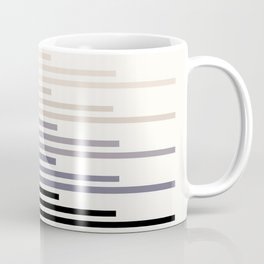 Grey Taupe Geometric Minimalist Staggered Stripes Simple Mid Century Zen Art Coffee Mug