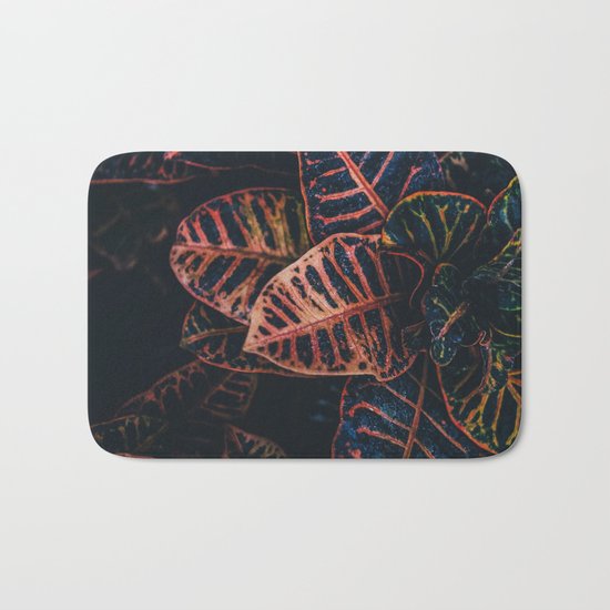 Dark Leaves - Nature Photography Bath Mat