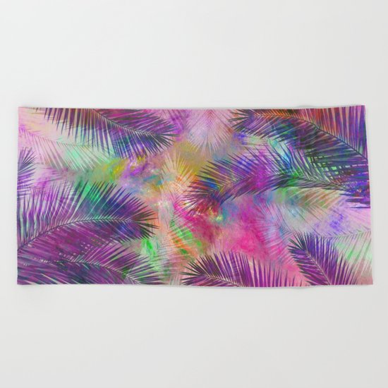 Palm leaves Beach Towel