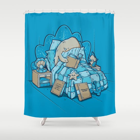 LATE NIGHT READINGS Shower Curtain