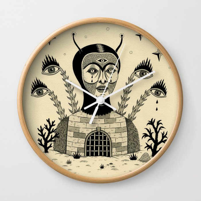 Preternatural Prison Wall Clock by jonmacnair Society6