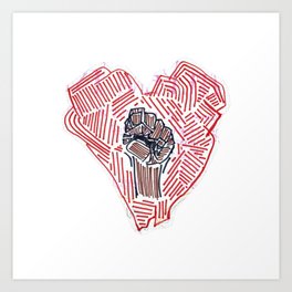 Untitled (Heart Fist) Art Print