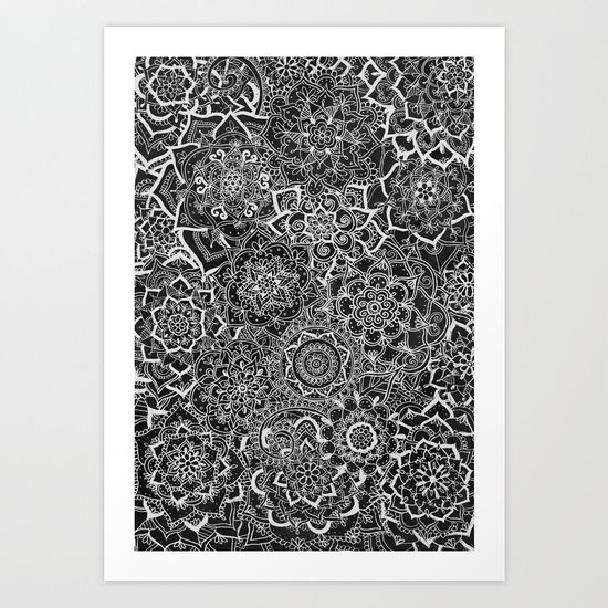 Delicate Lace Mandala Pattern Art Print