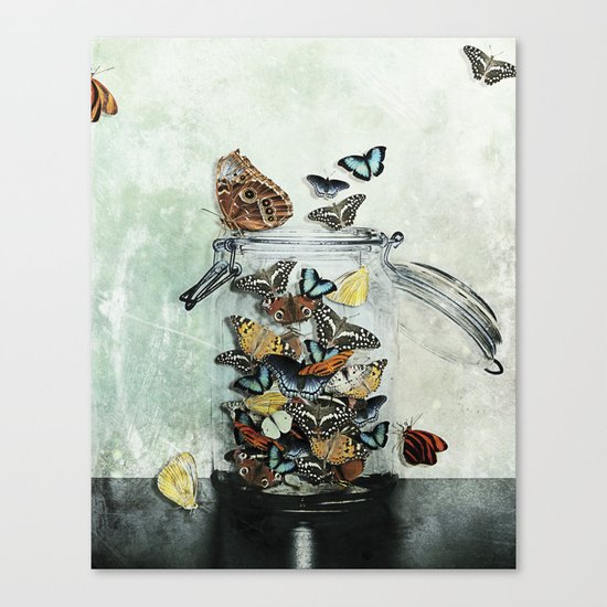 Butterfly Jar Canvas Print