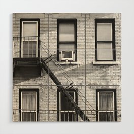 New York City | Architecture in NYC | Black and White | Travel Photography Wood Wall Art