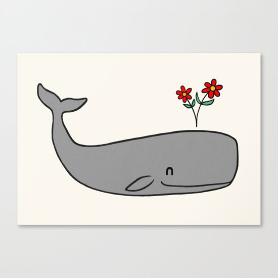 Peace Whale Canvas Print