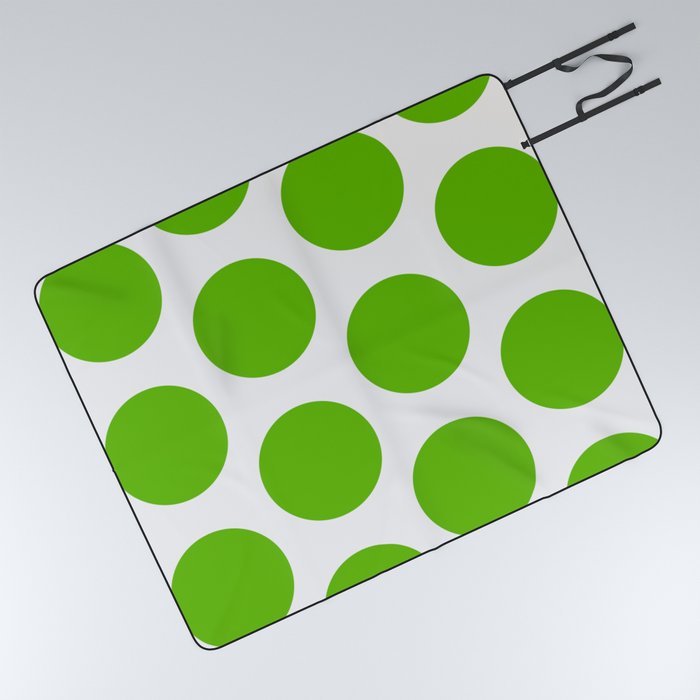 Green Polka Dots Picnic Blanket