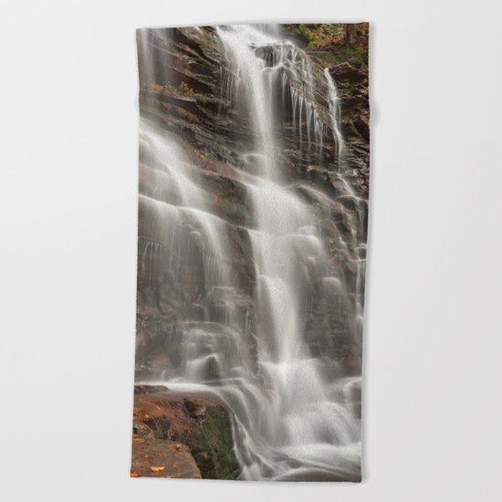 Ganoga Autumn Falls Beach Towel